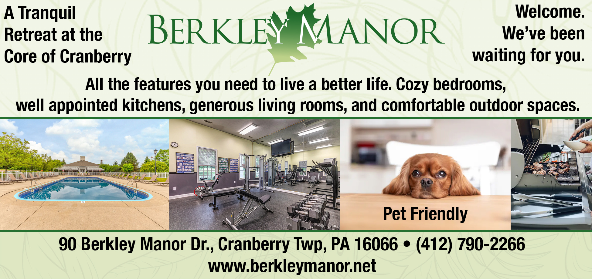 Berkley Manor banner ad